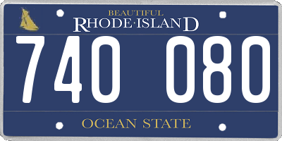 RI license plate 740080