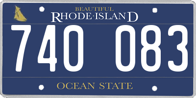 RI license plate 740083