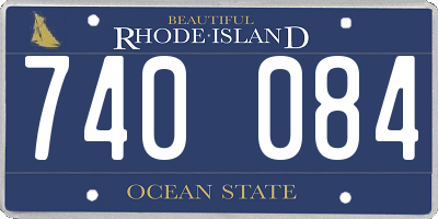 RI license plate 740084