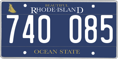 RI license plate 740085