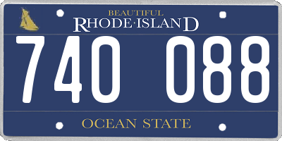 RI license plate 740088