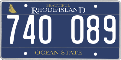 RI license plate 740089