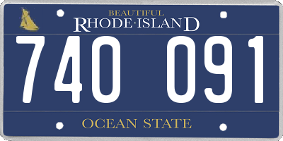 RI license plate 740091
