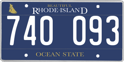 RI license plate 740093