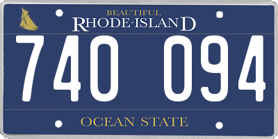RI license plate 740094