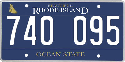 RI license plate 740095