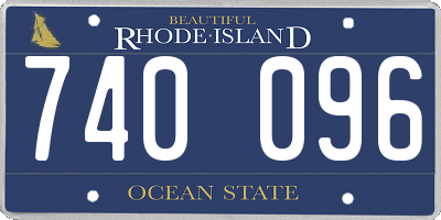 RI license plate 740096