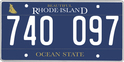 RI license plate 740097