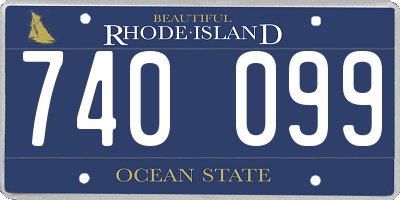 RI license plate 740099