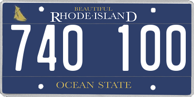 RI license plate 740100