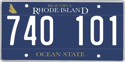 RI license plate 740101