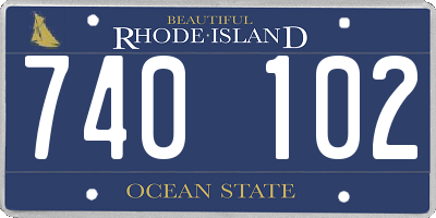 RI license plate 740102