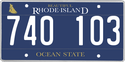 RI license plate 740103