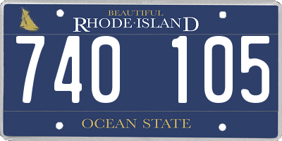 RI license plate 740105