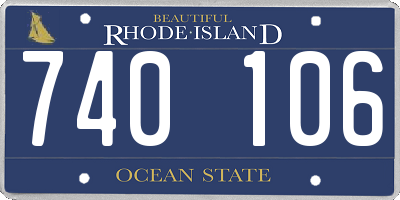 RI license plate 740106