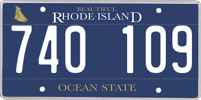 RI license plate 740109