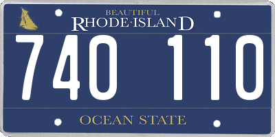 RI license plate 740110