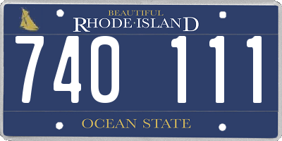 RI license plate 740111
