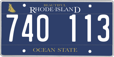RI license plate 740113