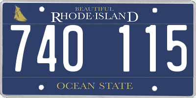 RI license plate 740115