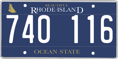 RI license plate 740116
