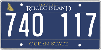 RI license plate 740117
