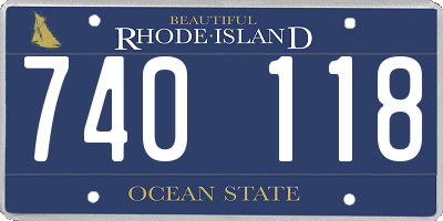 RI license plate 740118