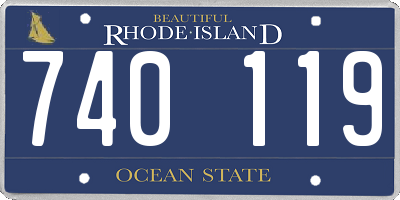 RI license plate 740119