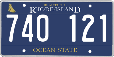 RI license plate 740121