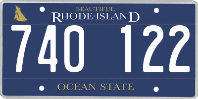 RI license plate 740122