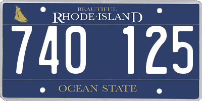 RI license plate 740125