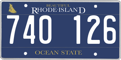 RI license plate 740126