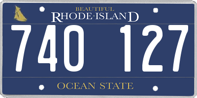 RI license plate 740127