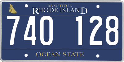 RI license plate 740128