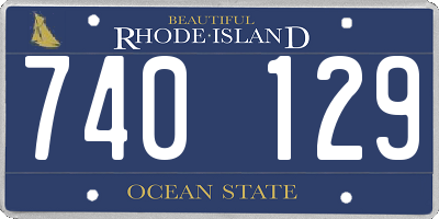 RI license plate 740129