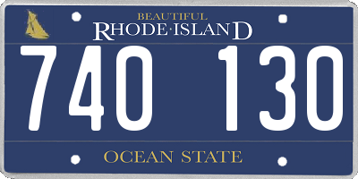 RI license plate 740130