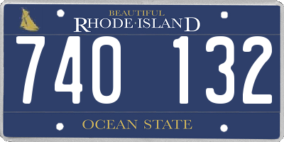 RI license plate 740132