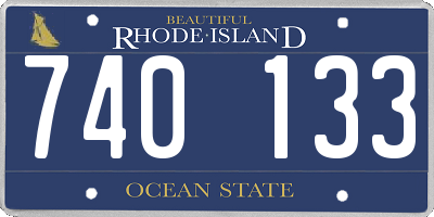 RI license plate 740133