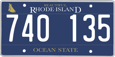 RI license plate 740135