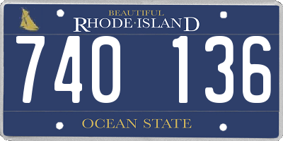 RI license plate 740136