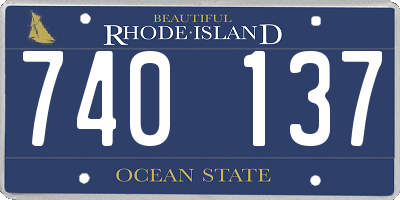 RI license plate 740137