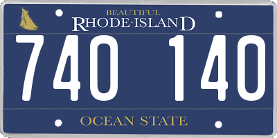 RI license plate 740140