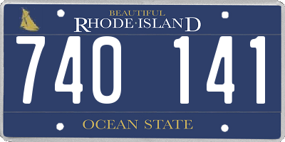 RI license plate 740141