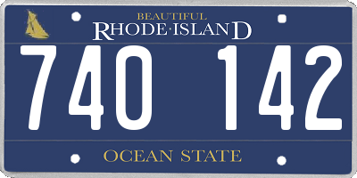 RI license plate 740142