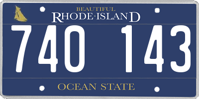 RI license plate 740143