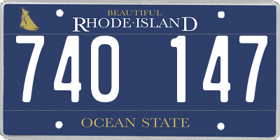 RI license plate 740147