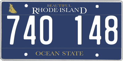 RI license plate 740148