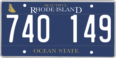 RI license plate 740149