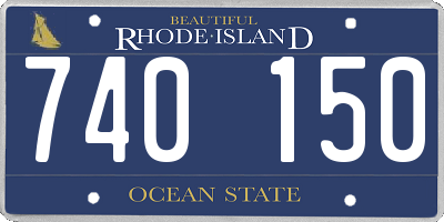 RI license plate 740150