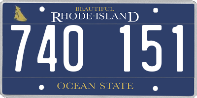 RI license plate 740151